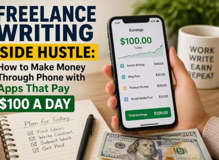 Freelance Writing Side Hustle: How to Make Money Through Your Phone with Apps That Pay $100 a Day
