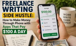 Freelance Writing Side Hustle: How to Make Money Through Your Phone with Apps That Pay $100 a Day