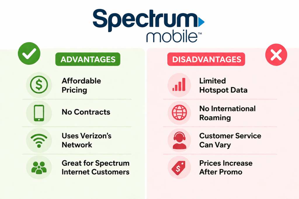 Advantages & Disadvantages of Spectrum Mobile