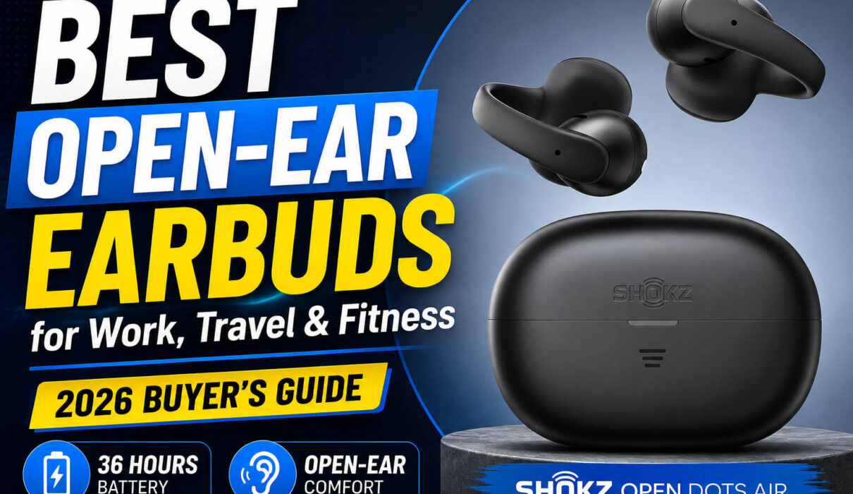 Open-Ear Earbuds for Work, Travel, and Fitness