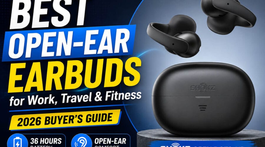Open-Ear Earbuds for Work, Travel, and Fitness
