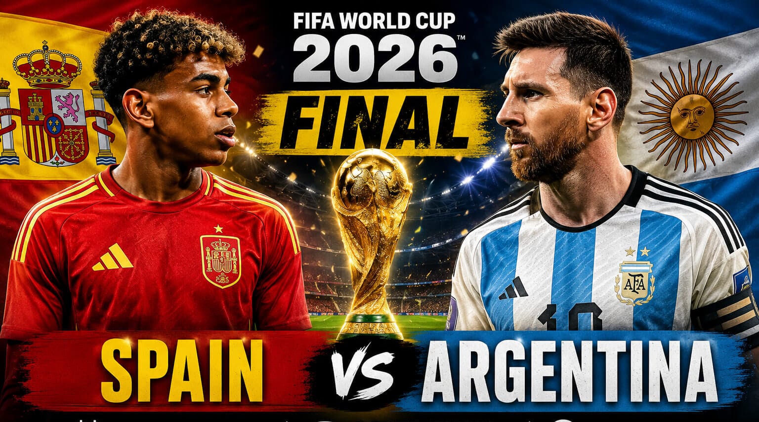 Spain vs Argentina: FIFA World Cup 2026 Final Match Schedule, Team News, Stats & Prediction