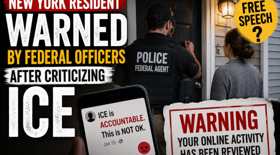 Federal Officers Warn New York Resident Over ICE Criticism