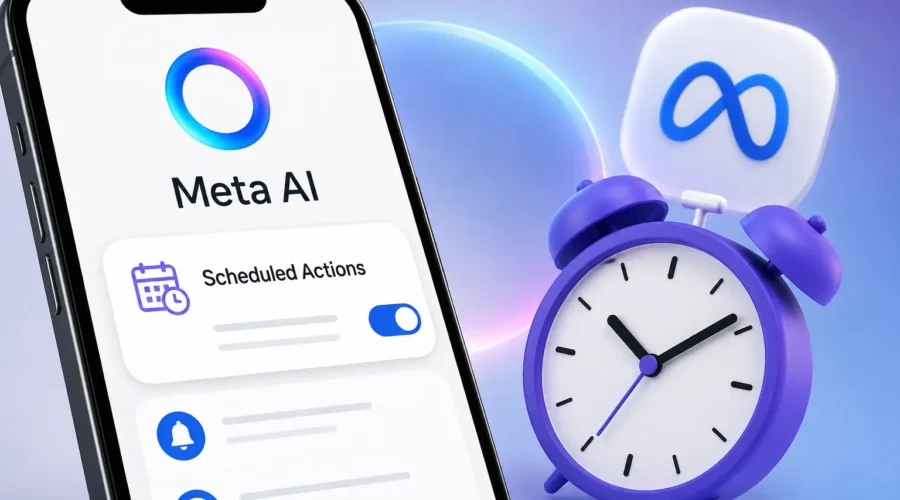 how to use meta ai scheduled actions