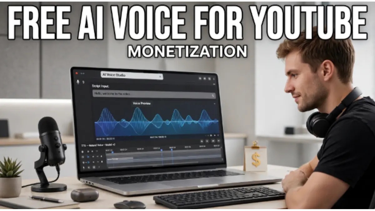 Free AI text to speech for YouTube monetization